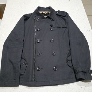 Superdry Men's Black Pea Coat